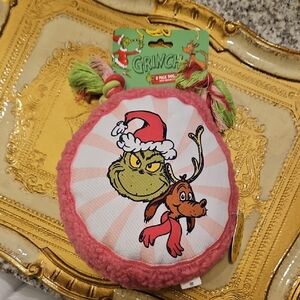 Dog Toys Grinch Dog Pillow And Twisted Rope 2 Pack NEW